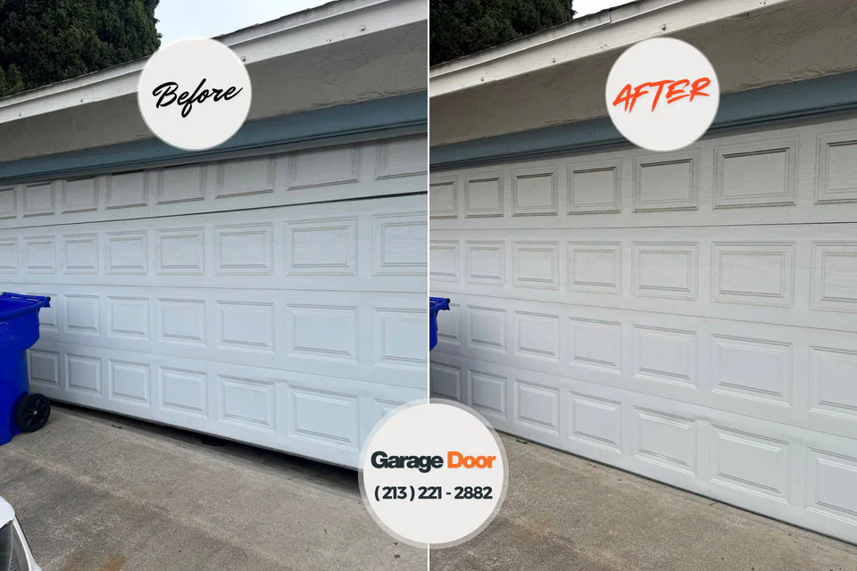Before and after: garage door spring repair Belleair Bluffs, FL